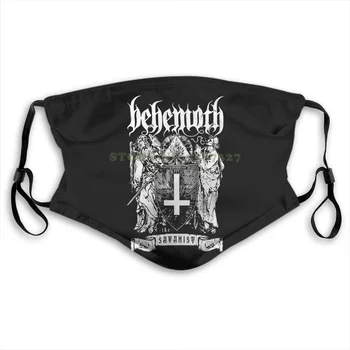 Masca De Fata Behemoth La Satanis Officl Black Death Metal Anti Praf Cu Filtru Pentru Bărbați Pentru Femei, Copii Fată Băiat Adolescenti Măști