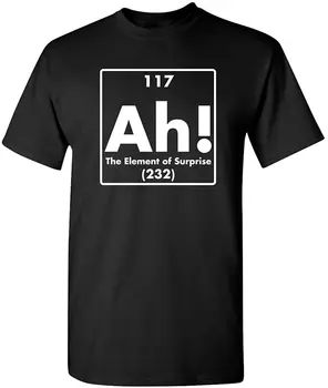 Ah! Elementul Surpriză Știință Amuzant Tricou Pentru Bărbați Adulți Student la Chimie Stil Tricou Cadou de Ziua T-shirt