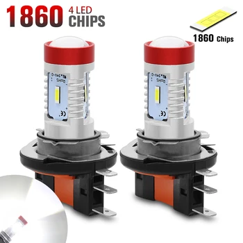 2X H15 Ceață cu LED-uri Becuri 4 Chips-uri 1860 SMD 6000K Alb Ridicat Scăzut Fascicul Faruri Masina de Zi de Funcționare Lampa