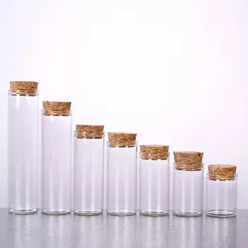 50pcs/lot 30*50 mm 20ml Clar Sticlă, Sticle pentru Dopuri de Acoperire Tub de Testare Borcane de Sticle de Nisip Alimente Lichide Grad de Siguranță Borcane de Sticla Cadou