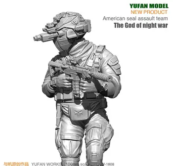 Yufan Modelul Inițial 90mm Figura Creat Platforma de Dumnezeu, De Noapte de Război Pentru Noi de Comando Speciale Rășină Soldați YFWW-1808