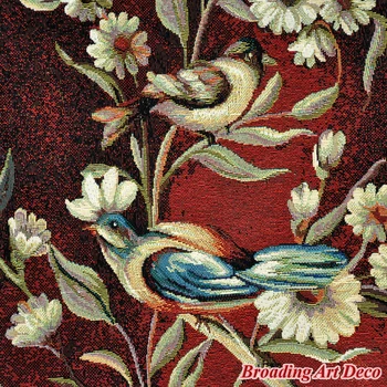 Frumoase Flori și Păsări Jacquard Țese Tapiserie de pe Perete Goblen Acasa Art Decor Textil Aubusson Bumbac 158x89cm