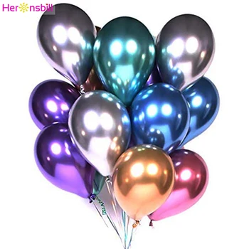 30/50/100buc Latex Baloane Mari Petrecerea de Nunta Decoratiuni Ziua de nastere Fericit Aur Roz Metalic Balon cu Heliu Consumabile Babyshower