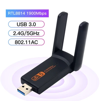 Wireless USB 1900Mbps Adaptor WiFi Dual Band 2.4 G/5Ghz, USB 3.0, WIFI, Lan Adapter Adaptor 802.11 ac Cu Antena Pentru Laptop Desktop