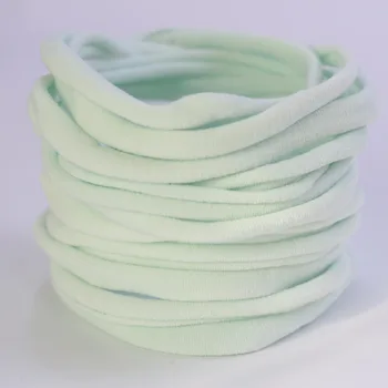 40pcs/multe culori bomboane moale nailon elastic benzi DIY panglică arc solid elastic bentițe de păr accesorii