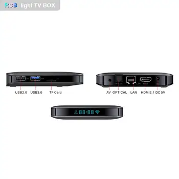 XGODY S905X3 A95X F3 Lumina Smart Tv Box Amlogic Suport PLEX RGB Android 9.0 4K Tv Set Top Box 4GB Ram Dual Wifi BT4.2