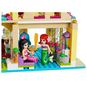 Printesa Ariel ' s Undersea Palatul Sirena Castelul Model de Acțiune Figura Blocuri de Construcții Cărămizi de Construcție Jucarii Pentru Copii