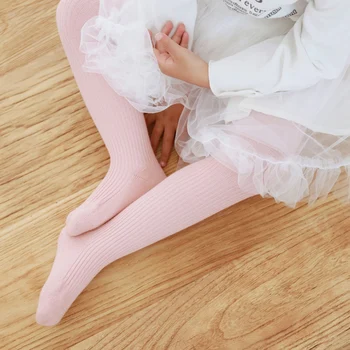 Toamna Copilul Copilul Moale Fete colanti Copii Drăguț Elastic Solid Print Pantaloni Funduri Ciorapi Copil