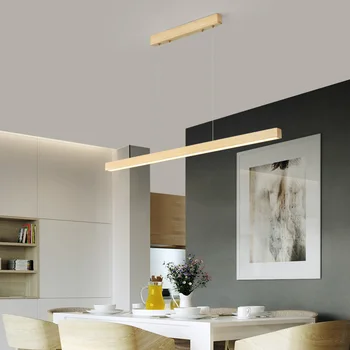 Simplu cu LED-uri Moderne din Lemn Pandantiv Lumini pentru Acasă de luat Masa Cameră de Design Birou de Bucătărie Agățat Lumina de Interior Camera de zi Lumini de Prindere