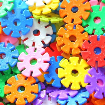 400buc/MULȚIME de Puzzle 3D Puzzle din Plastic Fulg de nea Construirea de Creație pentru Copii Fulgi de Centralizare Disc din Plastic Set de Construcție pentru copii Jucarii