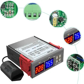 STC-3028 Digital de Temperatură și Umiditate Controller Acasă, Frigider Termostat de Umiditate Termometru Higrometru Comutator de Control