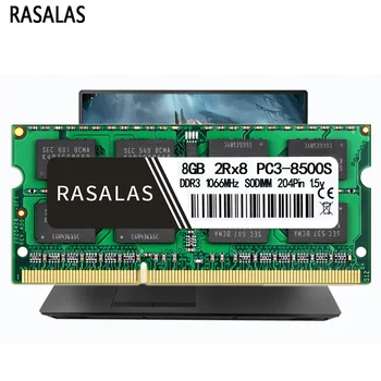 Rasalas DDR3 4G 8G Memorie RAM Laptop 8500 10600 12800MHz SODIMM 1.5 V Notebook Memoria RAM 1066 si 1333 1600O перативная Nамять
