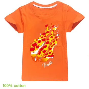 Copii Gamer PRESTONPLAYZ Stil Băieți Fete din Bumbac Scurt-maneca tricou Haine Copii Preston Playz Dragon Laba Model Topuri