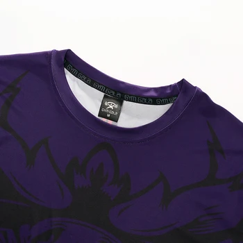 2021 Noua Moda Barbati de Fitness Scrisoare de Imprimare 3D cămașă de Vară Stil Jersey Topuri tricou mulat Dresuri Base Layer T Shirt