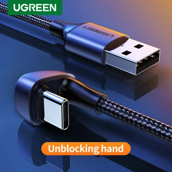 UGREEN USB C Unghi Cablu USB de Tip C Cablu de încărcare pentru Nintendo Comutator de Încărcare Rapidă 3.0 USB-C Cablu de Încărcare pentru Samsung cablu USB