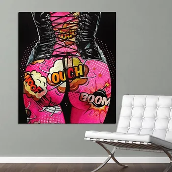 Panza Pictura Imagini Pop Graffiti Sexy Fund Arta de Perete Postere Colorate și Imprimeuri Acasă Decorare opera de Arta Canvas Art Cuadros