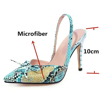 FEDONAS 2020 Model Sarpe Femei Pompe Fluture Nod de Vara Noi Tocuri inalte Pums Femeie Retro Pinted Deget de la picior Culoare Amestecare Pantofi de Femeie