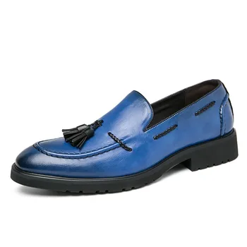 Fotwear Bărbați Ciucure Pantofi Rochie Marime Mare Birou Mens Oxfords Aluneca Pe Piele Designer De Oameni De Nunta Formale Pantofi Respirabil De Conducere