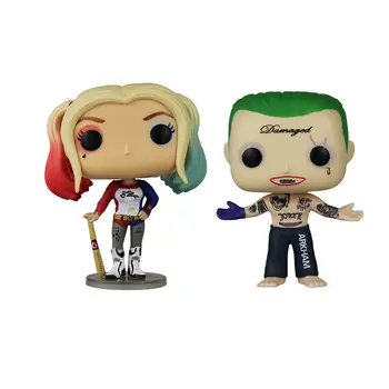 Funko pop Suicide Squad Harley Quinn Joker 10cm Vinil figurina de Colectie Model de Jucărie pentru copii Cadou de ziua de nastere