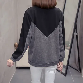 Plus Dimensiune Mozaic Pulovere pentru Femei Jachete 2020 Toamna Iarna de Moda Casual, Lejere Simplu Supradimensionat coreean Streetwear Topuri