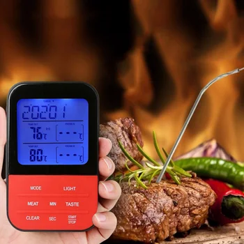 Utile Wireless GRĂTAR Termometru Digital rezistent la apa de Gătit Mâncare de Carne Cuptor Grill Termometru Cu Cronometru de Bucatarie Accesorii
