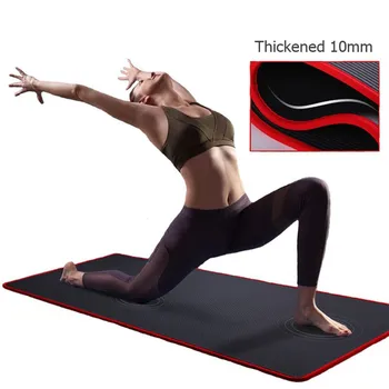 10mm Yoga Mat 183*61cm NRB Non-alunecare cu Perna Mat Pentru Barbati Femei Fitness Gust de Gimnastică Exerciții Tampoane de Pilates, Yoga Mat Sac#40 #rm