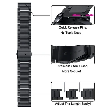 Trupa de Metal Curea Pentru Samsung galaxy watch Active 2 40mm 44mm Înlocuire Brățară din oțel Inoxidabil Curea Bratara