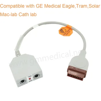 Dual Channel Temperatura Cablu Adaptor 11Pin Compatibil Cu GE Medical Vultur ,Tramvai,Utilizarea energiei Solare Pentru YSI 400 și 700 Sonda