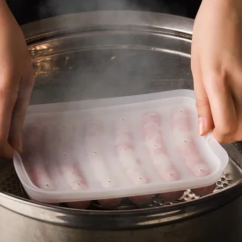 Manual Cârnați Filtru de clasa Alimentare Hot-Dog Mucegai Silicon cârnați șuncă mucegai 6 cavități Bucătărie de copt instrumente Hot Dog instrument