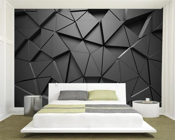 Beibehang tapet Personalizat Nordic 3D solide geometrice abstracte triunghi gri murală decor fundal pentru perete pictura 3d tapet