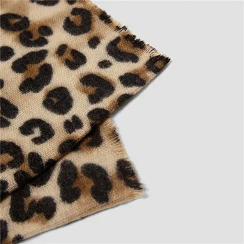 Toamna iarna leopard de imprimare cașmir cald îngroșa eșarfă șal Femei Lung Șal de Lână Moale Gât Lung eșarfe pentru femei la modă
