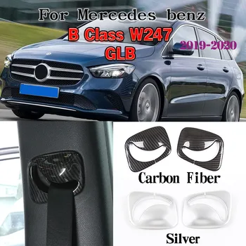 Pentru Mercedes Benz B Class W247 2019-2020 ABS Chrome/Fibra de Carbon, Accesorii de Interior Centura de Siguranță Capac Ornamental Accesorii Auto