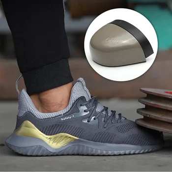 Noi Respirabil Securitate a muncii Pantofi Pentru Bărbați bombeu metalic Cizme de Construcție Pantofi Cizme de Siguranță Anti-Zdrobitor non-alunecare