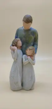 Nordic de Dragoste în Stil Familie Figurine de Rasina Miniacture Mama, Tata și Copiii Acasă Decorare Accesorii Happy Time