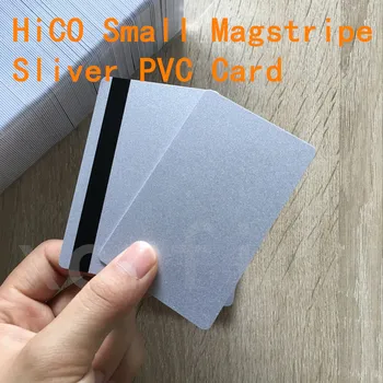 Argint PVC Smart Carduri Blank - ISO 2750 3000 4000 OE Hi Co MagStripe 2 Track - CR80 .30 Mil