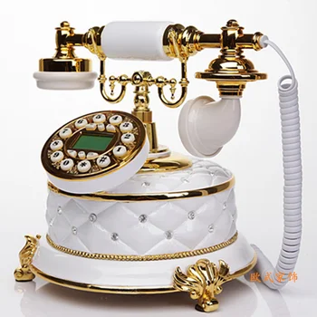 Noul lux American European de epocă Retro Vechi de Domiciliu telefon fix Decor acasă artă rustică telefon cu iluminare din spate de Reapelare