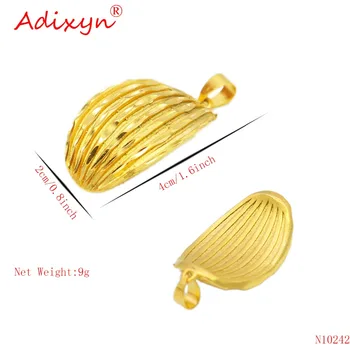 Adixyn Formă Concavă Pandantiv Bijuterii Din Aur De Culoare Colier Moda Coliere Din Africa/India Pentru Femei/Fete Cadouri Partid N10242