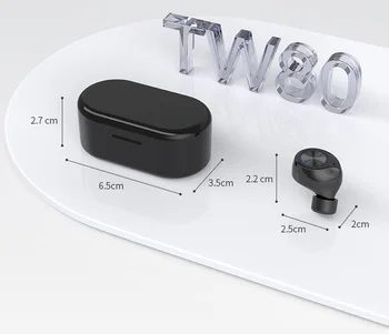 Tws ZWG TW80 Cască fără Fir Bluetooth 5.0 Căști Mini-Căștile Cu Microfon de Încărcare Cutie Sport Căști Pentru Telefon Inteligent