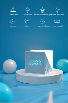 Control Vocal Inteligent Ceas Cu Alarmă Serviciu De Trezire Alarmă Lumina Electronic Digital Desktop Smart Home Ceasuri Digitale Ceas De Birou
