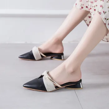 Stil de moda Femeie Sandale Pantofi Papuci de Vară 2020 Pantofi Pene 3CM Tocuri Alunece de Pe Deget a Subliniat Femeie Pantofi Sandalias Mujer