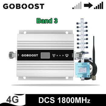 GOBOOST Amplificator de Semnal 4G Celular Repetor DCS 1800 MHz Band3 Amplificator de Semnal Yagi+Antena Cu Cablu Coaxial Seturi