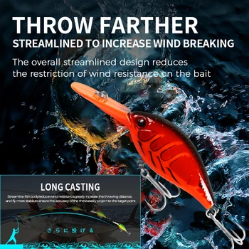 Bearking fierbinte model, O+ nada de pescuit manivela 64mm 16g 6colors pentru a alege dive de 2,5-3,2 m. pescuit momeală greu