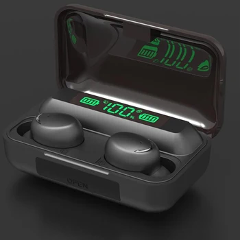 F9 TWS Bluetooth Wireless Căști 5.0 Cască 9D Mini Bass Stereo În ureche Căști Sport cu Cască Cu Microfon Caz de Încărcare