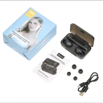 F9 TWS Bluetooth Wireless Căști 5.0 Cască 9D Mini Bass Stereo În ureche Căști Sport cu Cască Cu Microfon Caz de Încărcare