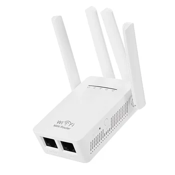 ELENXS 300Mbps WR09 Wireless Router WIFI Repetor WIFI Booster Extender Acasă de Rețea 802.11 b/g/n, 2 Porturi RJ45 Wilreless-N Wifi