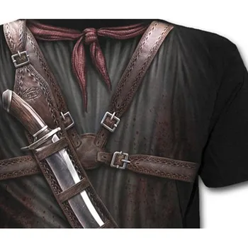 Men ' s t-shirt, o-neck Vest Cowboy 3D Print Short Sleeve Top