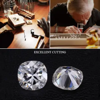 Szjinao Reale Liber de Piatră prețioasă Moissanite Diamant CVD 3ct 8.5 MM D VVS1 Culoare Lab Crescut pernite Pentru Inel cu Diamant Brățară