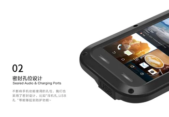 Dragostea Mei Caz Puternic Pentru HTC One M9 5.0 inch Premium Waterproof, Shockproof Aluminiu Acoperi Caz pentru HTC M9 gratuit Sticlă Călită