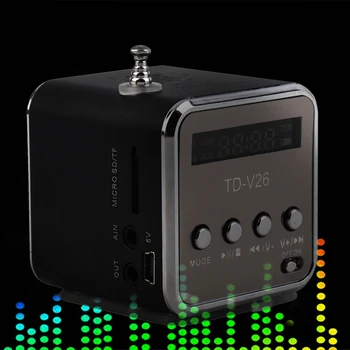 TD-V26 Radio Portabil Difuzor Cu Ecran LCD suporta Micro SD/TF MP3 Player de Muzică Digital FM Compatibil Pentru Laptop