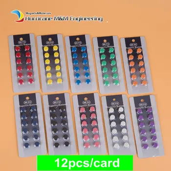 Mic Buton Magnetic 10 Culori Alb Bord, Frigider Pioneză Ferită în Oală Ceramice Deține Magneți Harta Mark 48pcs